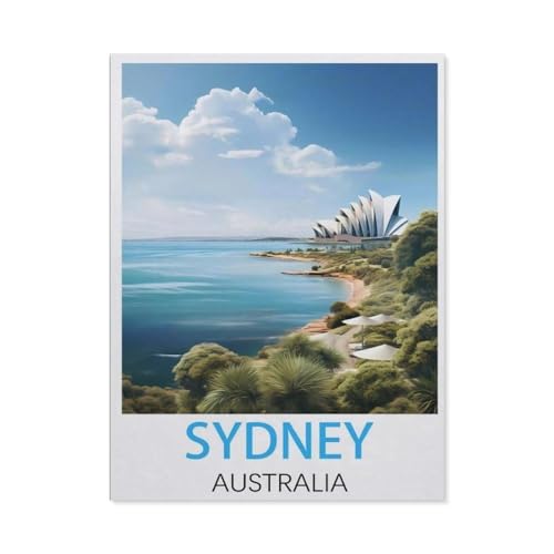 Vintage-Reiseposter Sydney Australien，Puzzles 1000 Teile für Erwachsene, Klassische Puzzle Teenager Puzzle Perfektes Pädagogisches Geschenk für Jungen Und Mädchen（38x26cm）-AG96 von YYHMKBYY