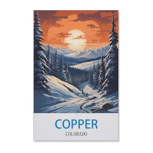 Vintages Kupfer-Colorado-Reiseplakat，Klassisches Puzzle 3D Puzzle DIY Kit Papier Spielzeug Einzigartiges Geschenk（50x70cm）-E76 von YYHMKBYY