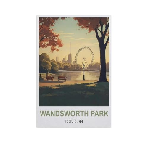 Wandsworth Park，Puzzle 1000 Teile Papier Puzzle Erwachsene Kinder Lernspielzeug Familie Dekompressionsspiel（38x26cm）-FW98 von YYHMKBYY
