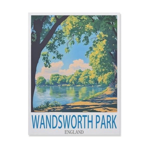 Wandsworth Park England，Puzzle 1000 Teile Holz Puzzle Geeignet Für Erwachsene Kinder Familien Stressabbau Puzzlespiele（75x50cm）-FD21 von YYHMKBYY
