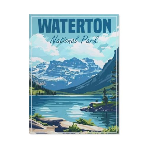 Waterton National Park，Papier Puzzle 1000 Stück Adult Toys Dekompressionsspiel（38x26cm）-AS76 von YYHMKBYY