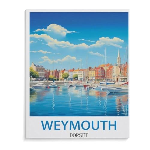 Weymouth Dorset Vintage Reiseplakat，Puzzles 1000 Teile für Erwachsene, Klassische Puzzle Jungen Mädchen Puzzle für Kinder Teenager Lernspiel Spielzeug（38x26cm）-C77 von YYHMKBYY