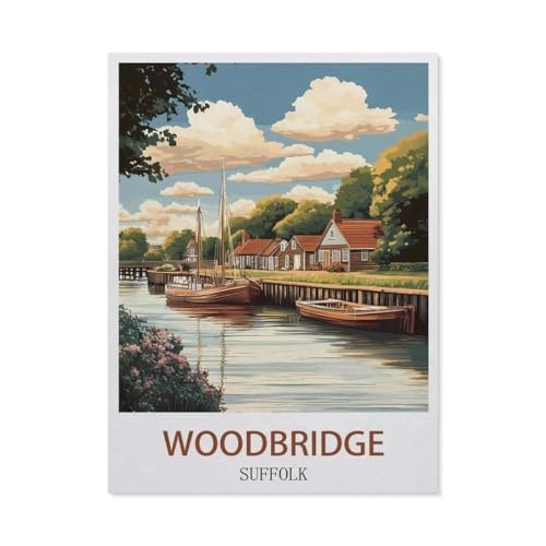 Woodbridge Suffolk, Puzzle 1000 Teile für Erwachsene, klassisches Puzzle, Kinderpuzzle, herausfordernde und schwierige Puzzles für Erwachsene und Jugendliche (75 x 50 cm), FA72 von YYHMKBYY