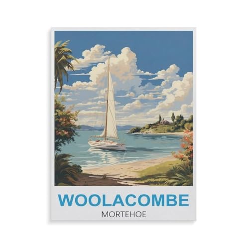 Woolacombe Mortehoe，1000 Teile, Puzzle Aus Papier Für Erwachsene Und Kinder Ab 12 Jahren, Lernspielzeug（38x26cm）-GW43 von YYHMKBYY