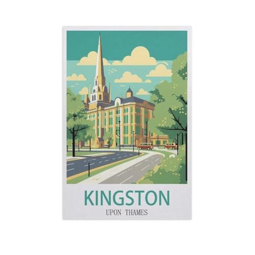 klassisches Puzzle 1000 Stück，Kingston Upon Thames，Einzigartige Heimdekorationen Und Geschenke（38x26cm）-GK52 von YYHMKBYY
