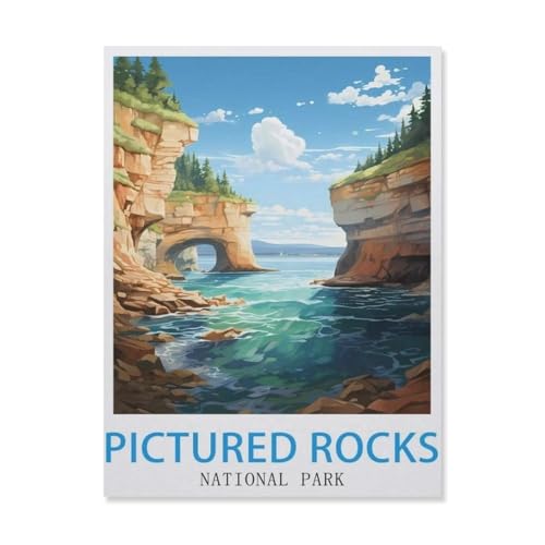 klassisches Puzzle 1000 Stück，Pictured Rocks National Park，Einzigartige Heimdekorationen Und Geschenke（50x70cm）-DQ64 von YYHMKBYY