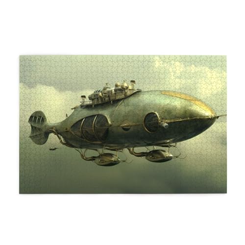Jigsaw Puzzles1000 Teile Yyhwhjde Dampfwal-Luftschiff Drucke Pädagogische Intellektuelle Holzpuzzles Lustige Puzzles Stressabbau-Spiel Jigsaw Puzzles1000 Teile Yyhwhjde Dampfwal-Luftschiff Drucke Pädagogische Intellektuelle Holzpuzzles Lustige Puzzles Stressabbau-Spiel von YYHWHJDE