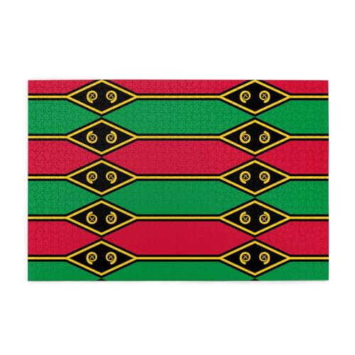 Jigsaw Puzzles1000 Teile Yyhwhjde Flagge von Vanuatu Prints Pädagogische Intellektuelle Holzpuzzles, lustige Puzzles, Stressabbau-Spiel von YYHWHJDE