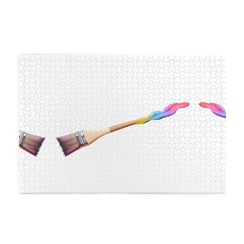 Puzzles, 1000 Teile Yyhwhjde mit farbigen Pinseln, Drucke, hochwertiges Holzpuzzle für Erwachsene und Kinder, lustige Puzzles, stressabbauende Puzzles Puzzles, 1000 Teile Yyhwhjde mit farbigen Pinseln, Drucke, hochwertiges Holzpuzzle für Erwachsene und Kinder, lustige Puzzles, stressabbauende Puzzles von YYHWHJDE