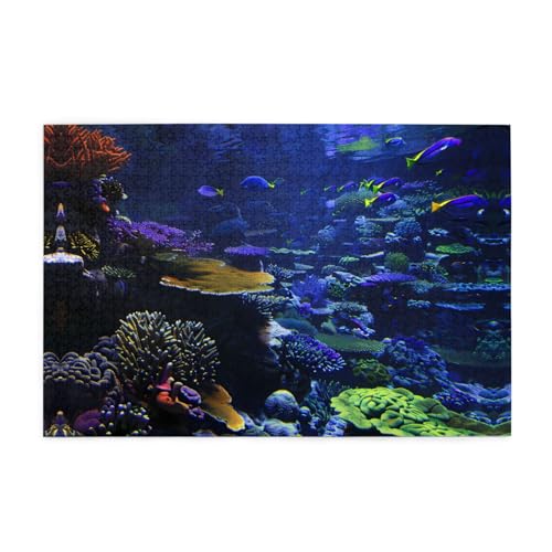 Puzzles1000 Teile YYHWHJDE Unterwasser Korallen Kolonie Drucke Pädagogische Intellektuelle Holzpuzzles Lustige Puzzles Stressabbau-Spiel von YYHWHJDE