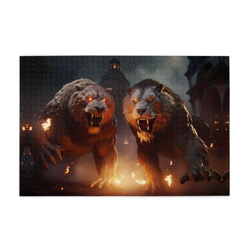 Puzzles1000 Teile YYHWHJDE Zwei Monster Drucke Pädagogische Intellektuelle Holzpuzzles Lustige Puzzles Stressabbau-Spiel Puzzles1000 Teile YYHWHJDE Zwei Monster Drucke Pädagogische Intellektuelle Holzpuzzles Lustige Puzzles Stressabbau-Spiel von YYHWHJDE