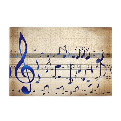 Puzzles1000 Teile Yyhwhjde Blau Musiknoten Bild Pädagogische Intellektuelle Holzpuzzles Lustige Puzzles Stressabbau Puzzles Puzzles1000 Teile Yyhwhjde Blau Musiknoten Bild Pädagogische Intellektuelle Holzpuzzles Lustige Puzzles Stressabbau Puzzles von YYHWHJDE