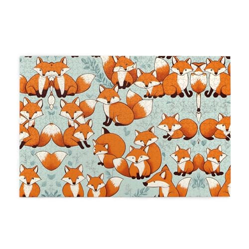 Puzzles1000 Teile Yyhwhjde Cartoon Kleine Füchse Muster Qualität Holzpuzzle für Erwachsene und Kinder, lustige Puzzles, Stressabbau Puzzles Puzzles1000 Teile Yyhwhjde Cartoon Kleine Füchse Muster Qualität Holzpuzzle für Erwachsene und Kinder, lustige Puzzles, Stressabbau Puzzles von YYHWHJDE