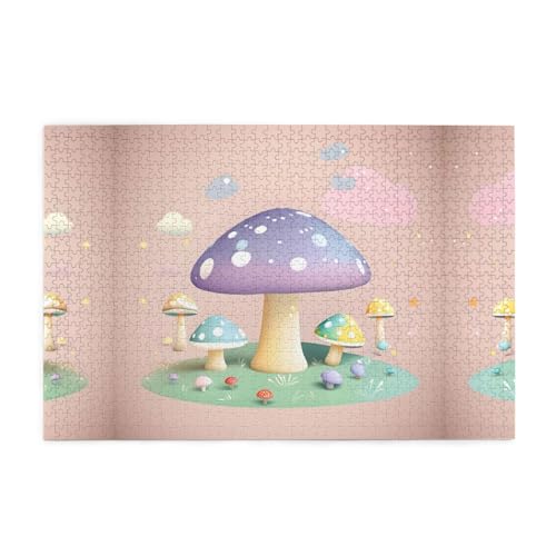 Puzzles1000 Teile Yyhwhjde Cartoon Pilz Drucke Qualität Holzpuzzle für Erwachsene und Kinder, lustige Puzzles, Stressabbau Puzzles von YYHWHJDE
