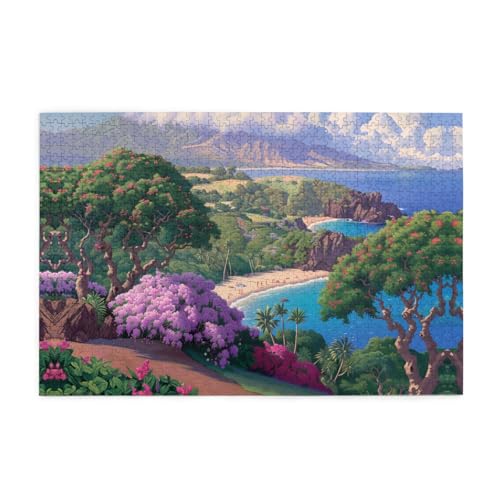 Puzzles1000 Teile Yyhwhjde Das Meer beobachten Pädagogische Intellektuelle Holzpuzzles, lustige Puzzles, Stressabbau-Spiel von YYHWHJDE