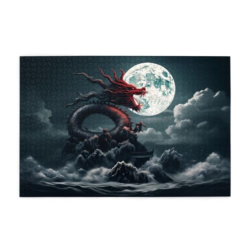 Puzzles1000 Teile Yyhwhjde Drache auf dem Berg druckt hochwertiges Holzpuzzle für Erwachsene und Kinder, lustige Puzzles, stressabbauende Puzzles Puzzles1000 Teile Yyhwhjde Drache auf dem Berg druckt hochwertiges Holzpuzzle für Erwachsene und Kinder, lustige Puzzles, stressabbauende Puzzles von YYHWHJDE
