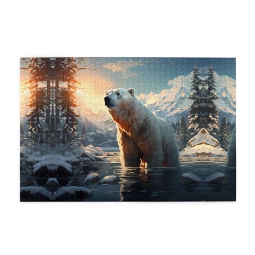 Puzzles1000 Teile Yyhwhjde Eisbär im Winter Bild Pädagogische Intellektuelle Holzpuzzles Lustige Puzzles Stressabbau Puzzles Puzzles1000 Teile Yyhwhjde Eisbär im Winter Bild Pädagogische Intellektuelle Holzpuzzles Lustige Puzzles Stressabbau Puzzles von YYHWHJDE