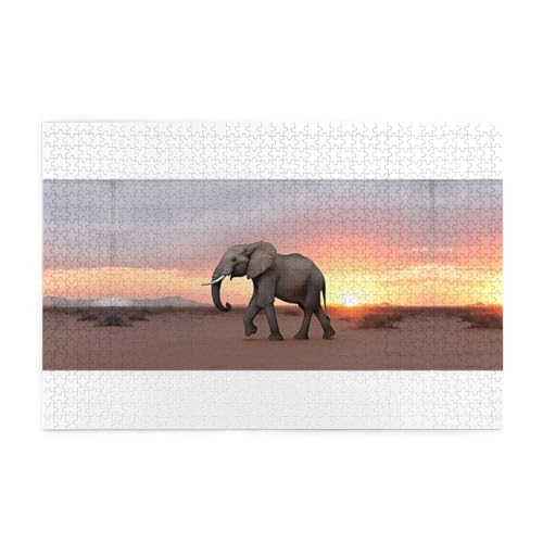 Puzzles1000 Teile Yyhwhjde Elefant bei Sonnenuntergang Bild Pädagogische Intellektuelle Holzpuzzles Lustige Puzzles Stressabbau Puzzles Puzzles1000 Teile Yyhwhjde Elefant bei Sonnenuntergang Bild Pädagogische Intellektuelle Holzpuzzles Lustige Puzzles Stressabbau Puzzles von YYHWHJDE