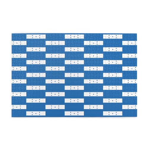 Puzzles1000 Teile Yyhwhjde Flagge von Honduras Drucke Pädagogische Intellektuelle Holzpuzzles Lustige Puzzles Stressabbau-Spiel von YYHWHJDE