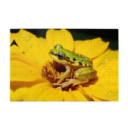 Puzzles1000 Teile Yyhwhjde Frosch im Stempel druckt hochwertiges Holzpuzzle für Erwachsene und Kinder, lustige Puzzles, stressabbauende Puzzles Puzzles1000 Teile Yyhwhjde Frosch im Stempel druckt hochwertiges Holzpuzzle für Erwachsene und Kinder, lustige Puzzles, stressabbauende Puzzles von YYHWHJDE