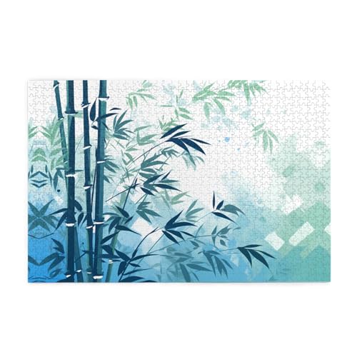 Puzzles1000 Teile Yyhwhjde Gerade Bambusdrucke Pädagogische Intellektuelle Holzpuzzles Lustige Puzzles Stressabbau-Spiel von YYHWHJDE
