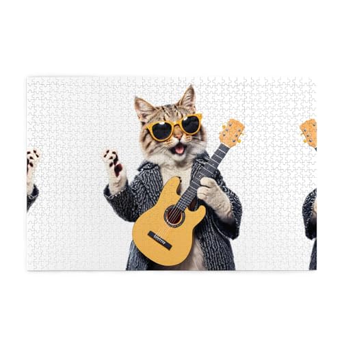 Puzzles1000 Teile Yyhwhjde Gitarre Katze Muster Qualität Holzpuzzle für Erwachsene und Kinder, lustige Puzzles, Stressabbau Puzzles Puzzles1000 Teile Yyhwhjde Gitarre Katze Muster Qualität Holzpuzzle für Erwachsene und Kinder, lustige Puzzles, Stressabbau Puzzles von YYHWHJDE