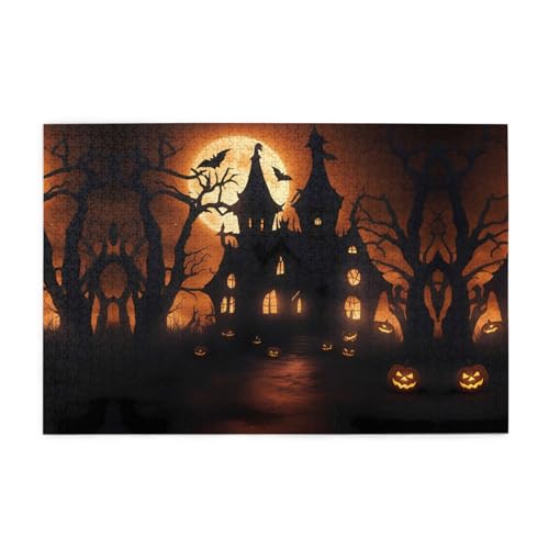 Puzzles1000 Teile Yyhwhjde Gruseliges Halloween-Muster Qualität Holzpuzzle für Erwachsene und Kinder, lustige Puzzles, Stressabbau-Puzzles Puzzles1000 Teile Yyhwhjde Gruseliges Halloween-Muster Qualität Holzpuzzle für Erwachsene und Kinder, lustige Puzzles, Stressabbau-Puzzles von YYHWHJDE