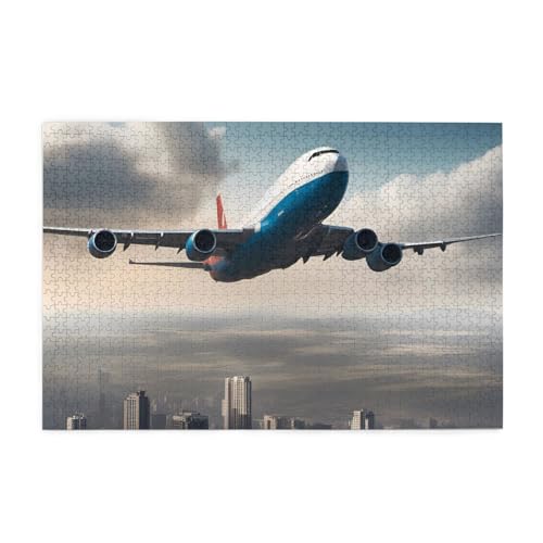 Puzzles1000 Teile Yyhwhjde Hohe Höhe Flugzeug Muster Qualität Holzpuzzle für Erwachsene und Kinder, lustige Puzzles, Stressabbau Puzzles von YYHWHJDE