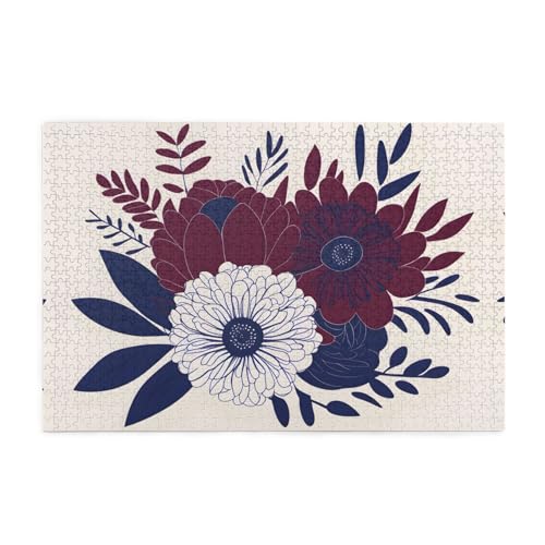 Puzzles1000 Teile Yyhwhjde Kastanienbraun und Marine Blumen Bild Pädagogische Intellektuelle Holzpuzzles Lustige Puzzles Stressabbau Puzzles Puzzles1000 Teile Yyhwhjde Kastanienbraun und Marine Blumen Bild Pädagogische Intellektuelle Holzpuzzles Lustige Puzzles Stressabbau Puzzles von YYHWHJDE