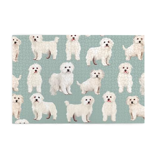 Puzzles1000 Teile Yyhwhjde Kleine Weiße Hunde Muster Drucke Pädagogische Intellektuelle Holzpuzzles Lustige Puzzles Stressabbau-Spiel Puzzles1000 Teile Yyhwhjde Kleine Weiße Hunde Muster Drucke Pädagogische Intellektuelle Holzpuzzles Lustige Puzzles Stressabbau-Spiel von YYHWHJDE