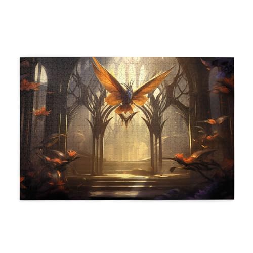Puzzles1000 Teile Yyhwhjde Luan Bird Flying Prints Hochwertiges Holzpuzzle für Erwachsene und Kinder, lustige Puzzles, Stressabbau-Puzzles von YYHWHJDE