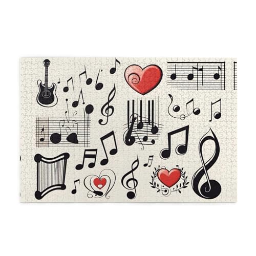 Puzzles1000 Teile Yyhwhjde Musik Symbole Liebe Bild Pädagogische Intellektuelle Holzpuzzles Lustige Puzzles Stressabbau Puzzles Puzzles1000 Teile Yyhwhjde Musik Symbole Liebe Bild Pädagogische Intellektuelle Holzpuzzles Lustige Puzzles Stressabbau Puzzles von YYHWHJDE