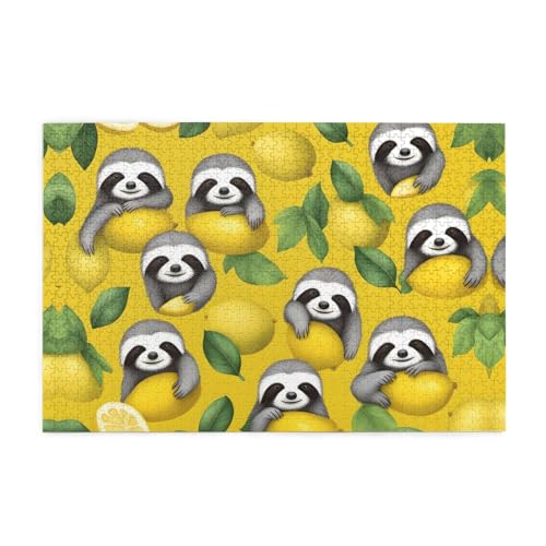 Puzzles1000 Teile Yyhwhjde Niedliche Faultiere auf gelben Zitronen Bild Pädagogische Intellektuelle Holzpuzzles Lustige Puzzles Stressabbau Puzzles Puzzles1000 Teile Yyhwhjde Niedliche Faultiere auf gelben Zitronen Bild Pädagogische Intellektuelle Holzpuzzles Lustige Puzzles Stressabbau Puzzles von YYHWHJDE