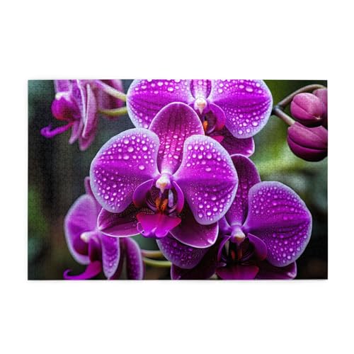 Puzzles1000 Teile Yyhwhjde Orchidee Blumendrucke Pädagogische Intellektuelle Holzpuzzles Lustige Puzzles Stressabbau-Spiel von YYHWHJDE