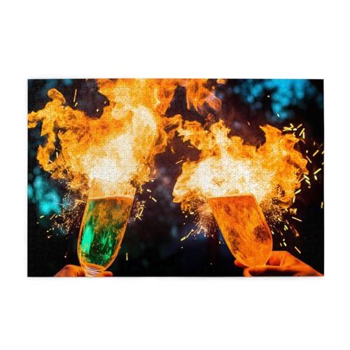 Puzzles1000 Teile Yyhwhjde Rührbrille Drucke Pädagogische Intellektuelle Holzpuzzles Lustige Puzzles Stressabbau-Spiel von YYHWHJDE