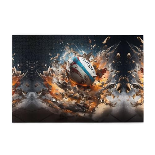 Puzzles1000 Teile Yyhwhjde Rugby auf Feuer Bild Pädagogische Intellektuelle Holzpuzzles Lustige Puzzles Stressabbau Puzzles Puzzles1000 Teile Yyhwhjde Rugby auf Feuer Bild Pädagogische Intellektuelle Holzpuzzles Lustige Puzzles Stressabbau Puzzles von YYHWHJDE