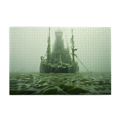 Puzzles1000 Teile Yyhwhjde Schiffswrack in den tiefen Drucken, pädagogische intellektuelle Holzpuzzles, lustige Puzzles, Stressabbau-Spiel von YYHWHJDE