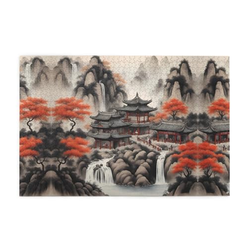 Puzzles1000 Teile Yyhwhjde Schöne Landschaftsmalerei1 Muster Qualität Holzpuzzle für Erwachsene und Kinder, lustige Puzzles, Stressabbau-Puzzles von YYHWHJDE
