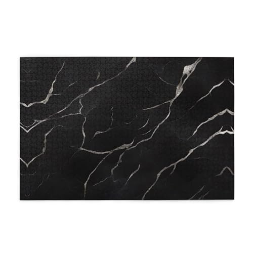 Puzzles1000 Teile Yyhwhjde Schwarz Strukturiertes Marmorbild Pädagogische Intellektuelle Holzpuzzles Lustige Puzzles Stressabbau Puzzles von YYHWHJDE