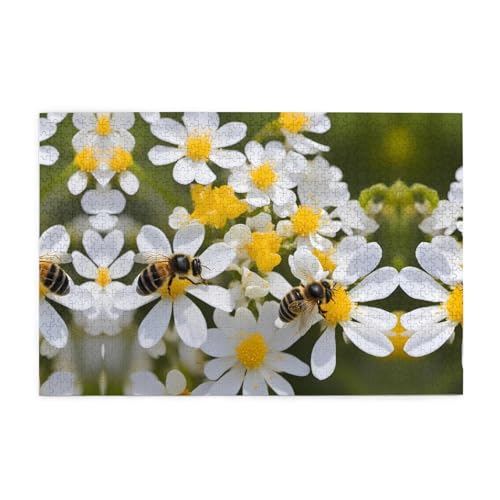 Puzzles1000 Teile Yyhwhjde Sonnenblume mit kleinen Bienen Muster Qualität Holzpuzzle für Erwachsene und Kinder, lustige Puzzles, Stressabbau Puzzles Puzzles1000 Teile Yyhwhjde Sonnenblume mit kleinen Bienen Muster Qualität Holzpuzzle für Erwachsene und Kinder, lustige Puzzles, Stressabbau Puzzles von YYHWHJDE