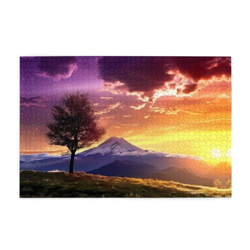 Puzzles1000 Teile Yyhwhjde Sonnenuntergang Landschaft Drucke Pädagogische Intellektuelle Holzpuzzles Lustige Puzzles Stressabbau-Spiel von YYHWHJDE