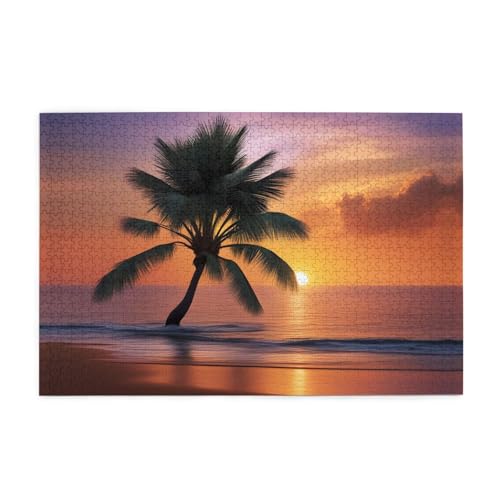 Puzzles1000 Teile Yyhwhjde Sonnenuntergang Palme _ Bild pädagogische intellektuelle Holzpuzzles, lustige Puzzles, Stressabbau-Puzzles Puzzles1000 Teile Yyhwhjde Sonnenuntergang Palme _ Bild pädagogische intellektuelle Holzpuzzles, lustige Puzzles, Stressabbau-Puzzles von YYHWHJDE