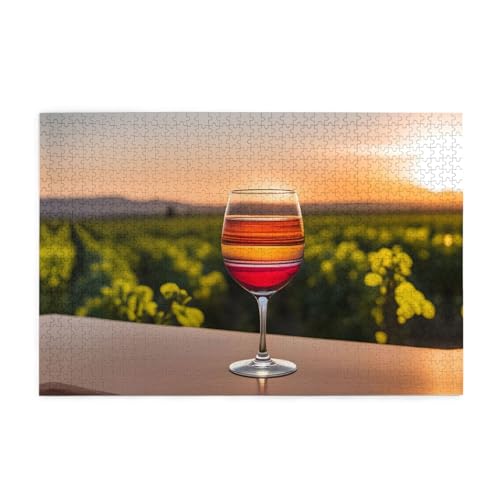 Puzzles1000 Teile Yyhwhjde Sonnenuntergang Weinglas Bild Pädagogische Intellektuelle Holzpuzzles Lustige Puzzles Stressabbau Puzzles Puzzles1000 Teile Yyhwhjde Sonnenuntergang Weinglas Bild Pädagogische Intellektuelle Holzpuzzles Lustige Puzzles Stressabbau Puzzles von YYHWHJDE