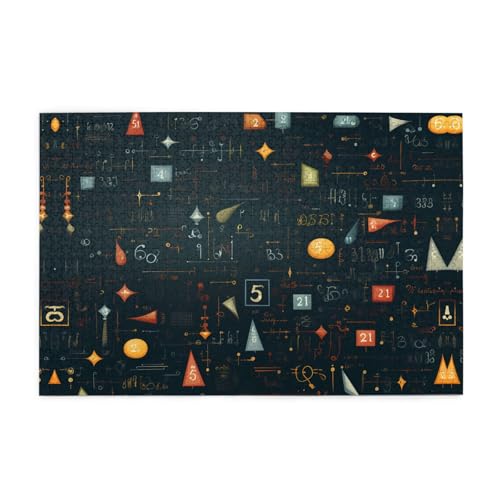 Puzzles1000 Teile Yyhwhjde Tafel Mathematik Bild Pädagogische Intellektuelle Holzpuzzles Lustige Puzzles Stressabbau Puzzles von YYHWHJDE