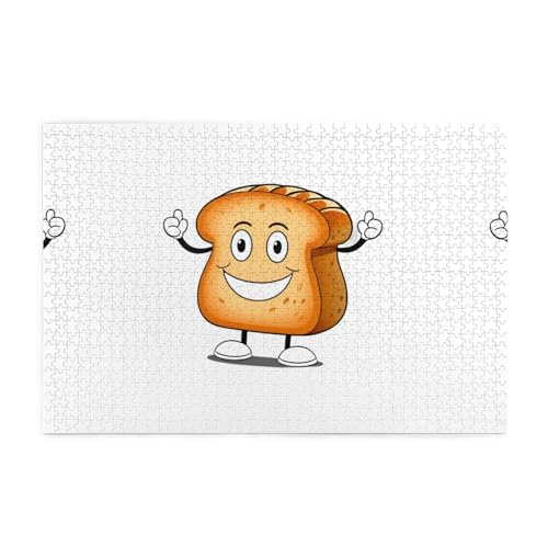 Puzzles1000 Teile Yyhwhjde Tanzende Brotscheiben Drucke Qualität Holzpuzzle für Erwachsene und Kinder, lustige Puzzles, Stressabbau Puzzles von YYHWHJDE
