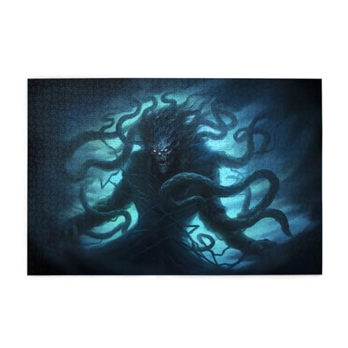 Puzzles1000 Teile Yyhwhjde Tentakel Teufel Drucke Pädagogische Intellektuelle Holzpuzzles Lustige Puzzles Stressabbau-Spiel von YYHWHJDE