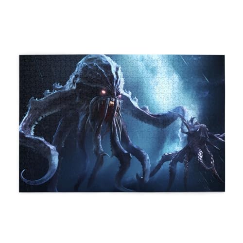 Puzzles1000 Teile Yyhwhjde Tiefsee-Oktopus-Monster-Drucke, hochwertiges Holzpuzzle für Erwachsene und Kinder, lustige Puzzles, Stressabbau-Puzzles Puzzles1000 Teile Yyhwhjde Tiefsee-Oktopus-Monster-Drucke, hochwertiges Holzpuzzle für Erwachsene und Kinder, lustige Puzzles, Stressabbau-Puzzles von YYHWHJDE