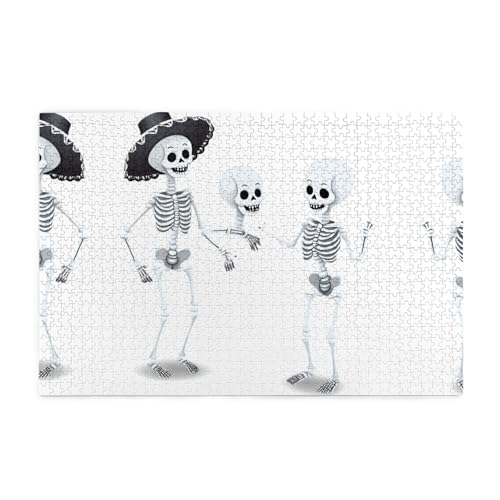 Puzzles1000 Teile Yyhwhjde Unsichtbare Skelettdrucke Pädagogische Intellektuelle Holzpuzzles Lustige Puzzles Stressabbau-Spiel von YYHWHJDE