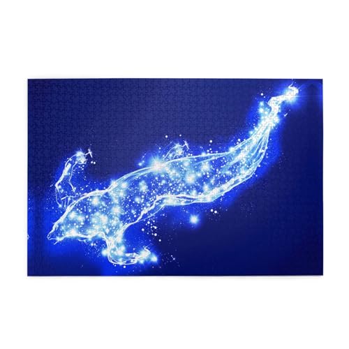 Puzzles1000 Teile Yyhwhjde Weltraum Leuchtdrucke Pädagogische Intellektuelle Holzpuzzles Lustige Puzzles Stressabbau Spiel von YYHWHJDE