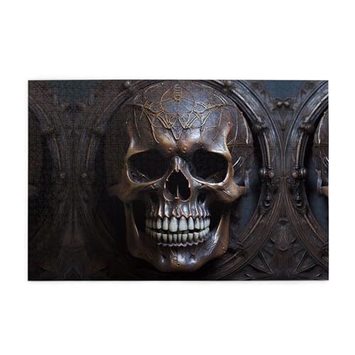 Puzzles1000 Teile Yyhwhjde kupferfarbenes Totenkopfbild pädagogische intellektuelle Holzpuzzles, lustige Puzzles, Stressabbau-Puzzles Puzzles1000 Teile Yyhwhjde kupferfarbenes Totenkopfbild pädagogische intellektuelle Holzpuzzles, lustige Puzzles, Stressabbau-Puzzles von YYHWHJDE